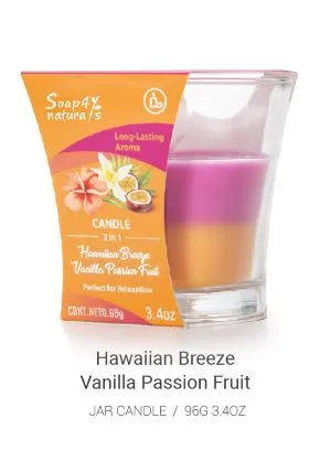 Jar Scented Candle Product Hawaiian Breeze Vanilla Passion Fruit