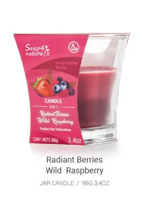 Jar Scented Candle Product Radiant Berries Wild Raspberry